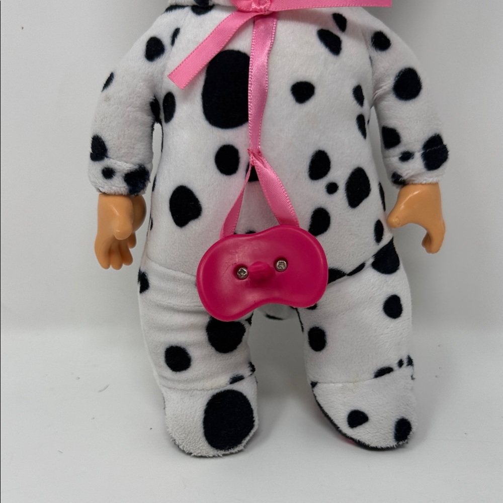 Dalmatian Cry Babies Tint Cuddles DOTTY Baby Doll with Pacifier 10” - Picture 4 of 8